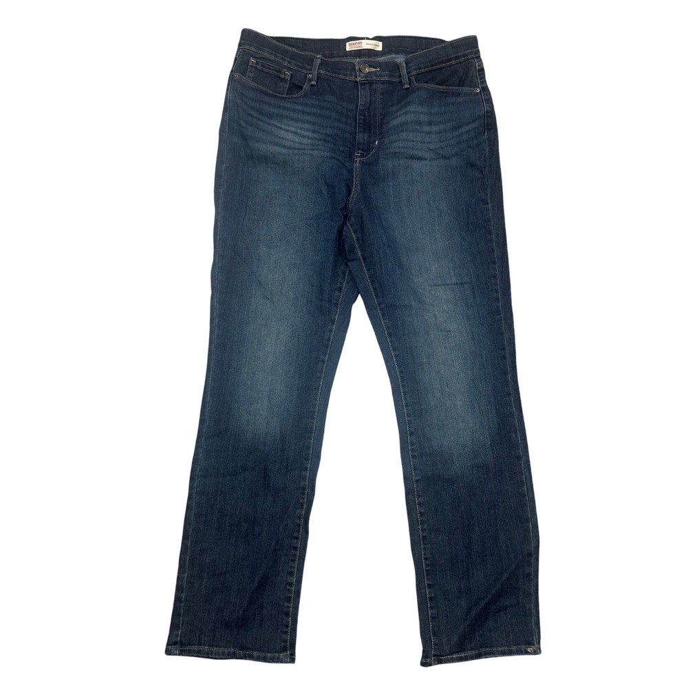 Signature Levi Strauss Women's 14S High Rise‎ Straight Jeans W32 L30 Blue